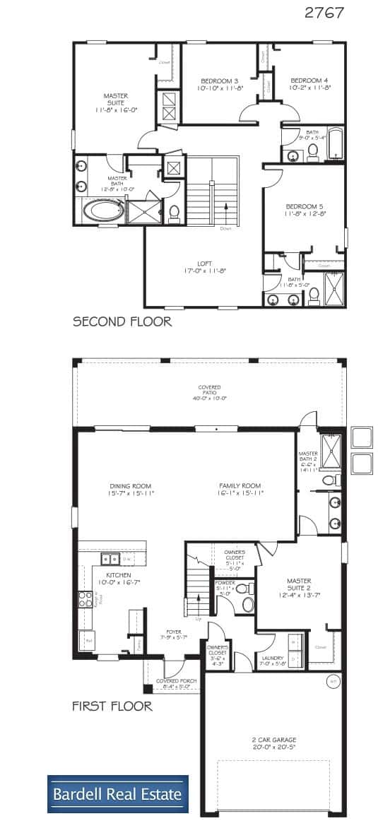 The Bali floor plan at ChampionsGate — 5 bedroom single-family home