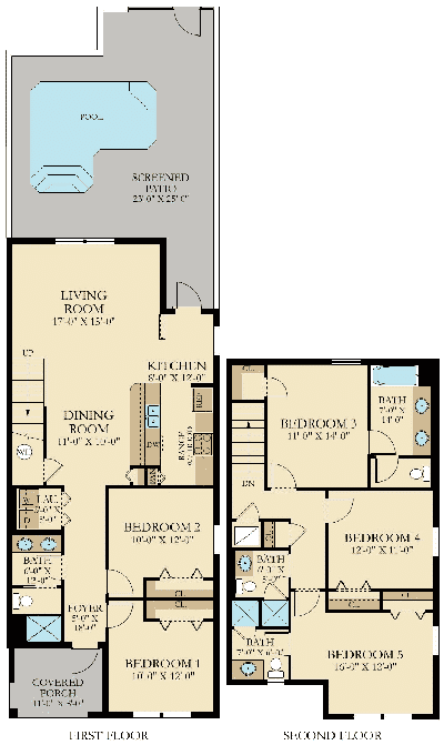 Royale Palm townhome floor plan at ChampionsGate