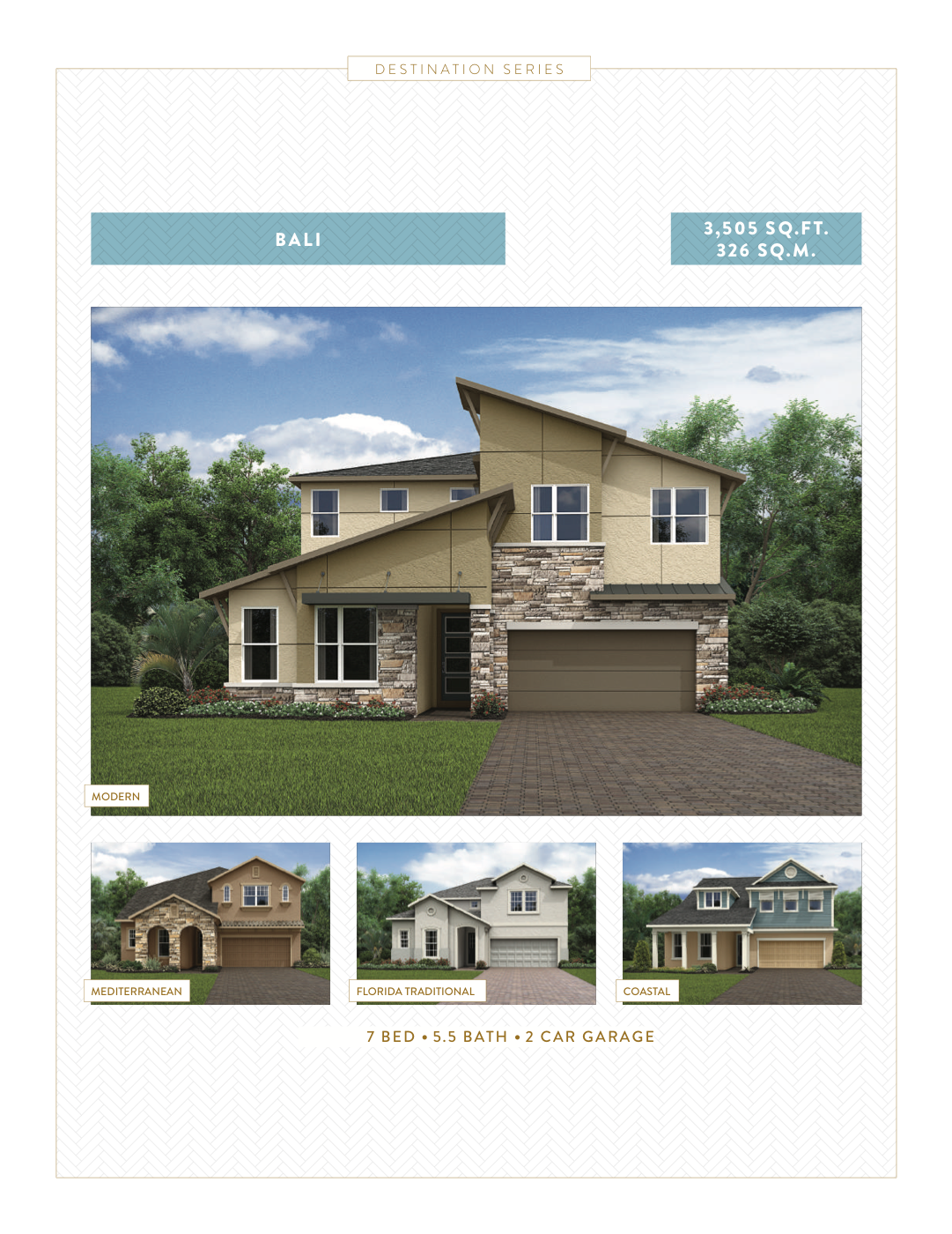 Bali floor plan — 7 bedroom, 3,505 sq ft Destination Series home
