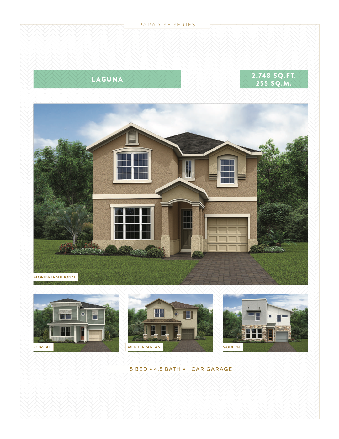 Laguna floor plan — 5 bedroom, 2,748 sq ft Paradise Series home