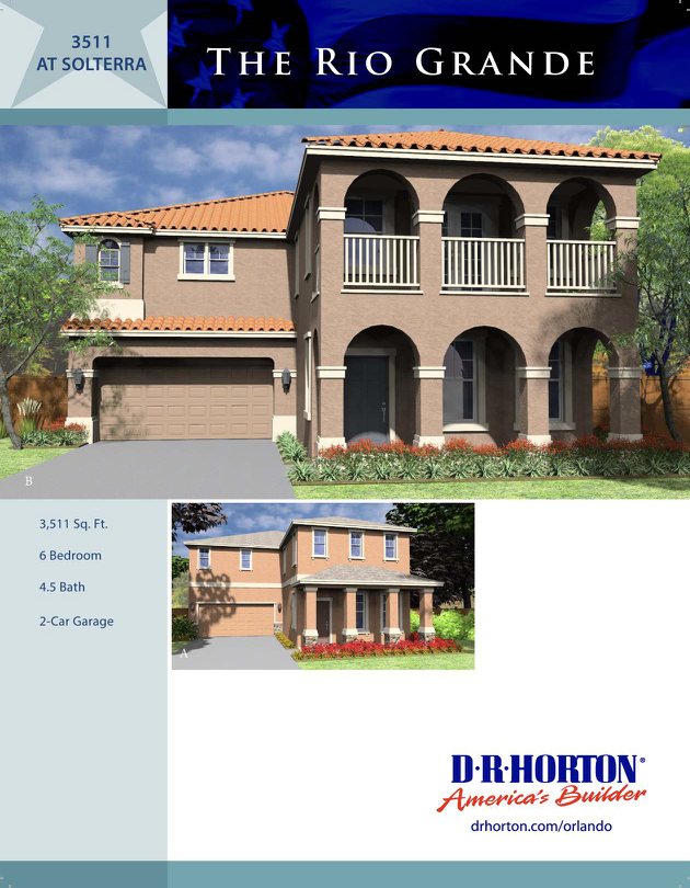 The Rio Grande floor plan — 3,511 sq ft two-story with loft