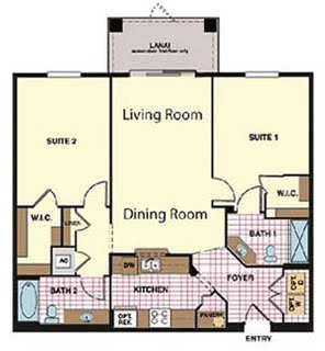 Napa condo floor plan at Windsor Hills