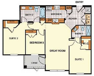 Santa Cruz condo floor plan at Windsor Hills