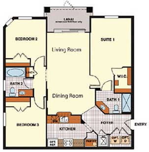 Sonoma condo floor plan at Windsor Hills